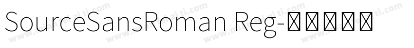 SourceSansRoman Reg字体转换